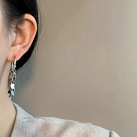 Серьги-кольца из сплава с кисточками