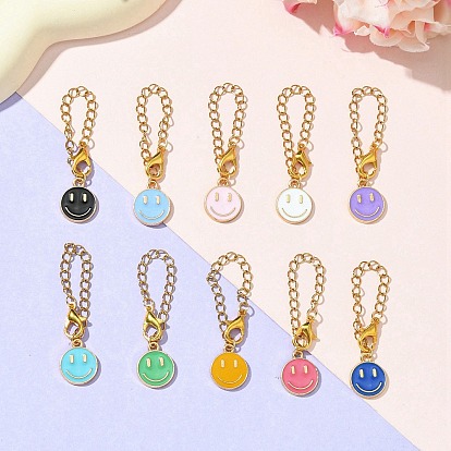 Подвески из сплава с эмалью, с цинковым сплавом застежками омаров коготь