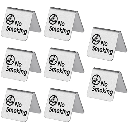 201 Таблички из нержавеющей стали с надписью «Курение запрещено», Двусторонний знак палатки-стола