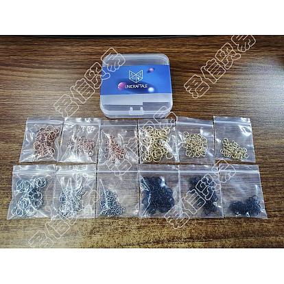 480 pcs 12 style 304 anneaux de saut ouverts en acier inoxydable, rond