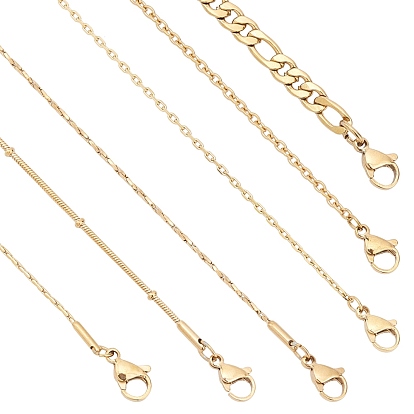 304 Stainless Steel Chain Necklace, with Lobster Claw Clasp