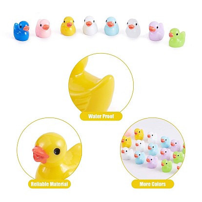 China Factory 80 Pcs 8 Colors Luminous Mini Ducks, Yellow and