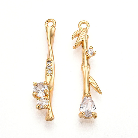 Латунные микро проложить кубического циркония подвески, реальный 18 k позолоченный, долговечный, без никеля 