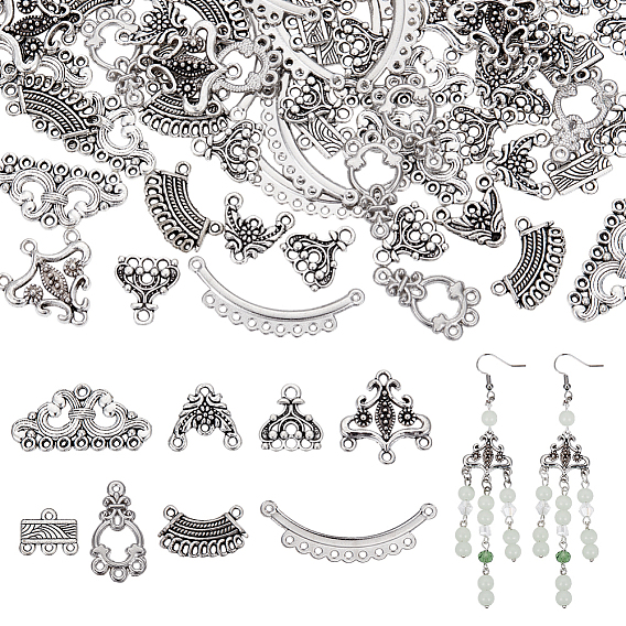 100шт 8 стили тибетский стиль сплав люстры компоненты ссылки, разнообразные