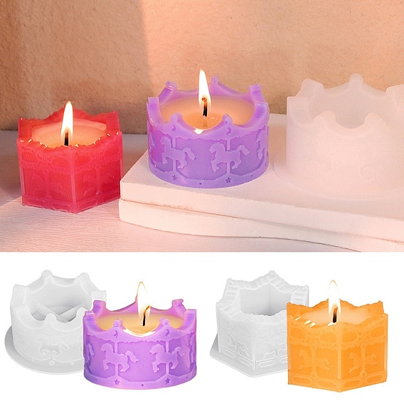 Карусели силиконовые формочки, формы для свечей, формы для литья гипсовой смолы