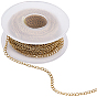 Ion Plating(IP) 304 Stainless Steel Twisted Chains, Curb Chains, Soldered, with Spool
