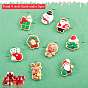 45Pcs 9 Styles Christmas Theme Opaque Resin Cabochons, Snowman & Reindeer & Santa Claus & Christmas Tree & Wreath & Stocking & Gingerbread Man, Mixed Shapes