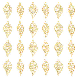 40покрытие стойки шт. 201 филигранные подвески из нержавеющей стали, гравированные металлические украшения, без никеля , лист