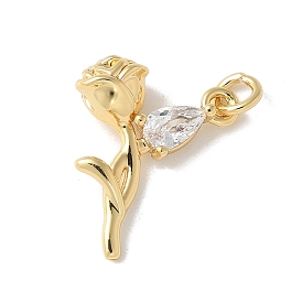 Латунные микропаве прозрачные подвески с фианитом, , без кадмия и без свинца, долговечный, стойки покрытие, с целью перехода в кольце