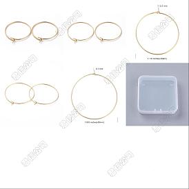 100Pcs 5 Size 316 Surgical Stainless Steel Wine Glass Charms Rings, Hoop Earring Findings, DIY Material for Basketball Wives Hoop Earrings