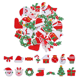 15 шт. полиэстеровые швейные аксессуары для украшения, разнообразные, Новогодняя тема