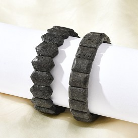 Браслеты из матового натурального лавового камня с бусинами для женщин и мужчин