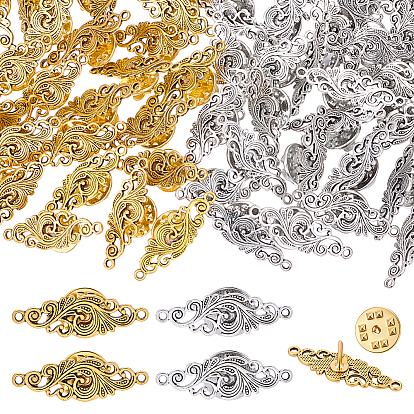 60шт 2 цвета броши из сплава эмали, с железными контактами, цветок