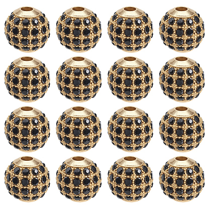 20 бусины из сплава шт., со стразами, круглые