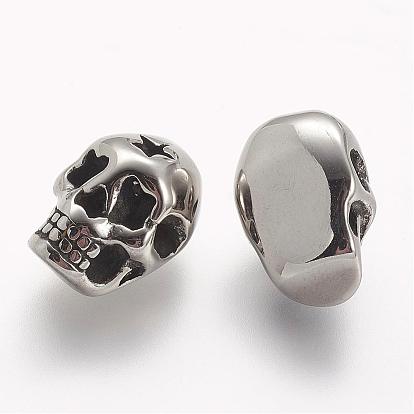 304 Stainless Steel Beads, Skull