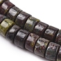 Natural Dragon Blood Beads Strands, Flat Round/Disc