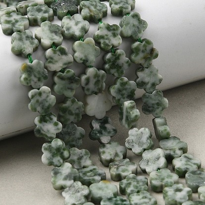 Натуральные зеленые пятна яшмовых нитей, цветка сливы цветок