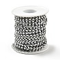 304 Stainless Steel Cobs Chains, with Enamel, Soldered, with Spool