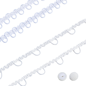 Полиэстеровая петля для пуговицы эластичная шнуровка лента, с пластиковыми пуговицами на ножке