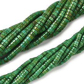 Dyed Synthetic Magnesite Beads Strands, Disc, Heishi Beads