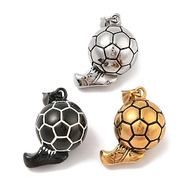 304 Stainless Steel Pendants, Football & Shoes Charm