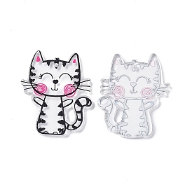 Printed Acrylic Pendants, Cat Charm