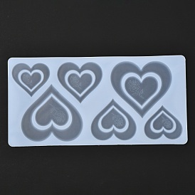 Heart & Rose Food Grade Silicone Molds, Fondant Molds, For DIY Cake Decoration, Chocolate, Candy, UV Resin & Epoxy Resin Craft Making