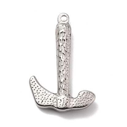 304 Stainless Steel Pendants, Textured, Hammer