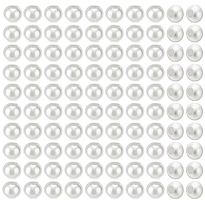 100Pcs 925 Sterling Silver Beads, Round