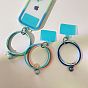 Silicone Phone Lanyard Strap Loop, Wrist Lanyard Strap with Plastic & Alloy Keychain Holder