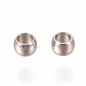 201 Stainless Steel Spacer Beads, Flat Round