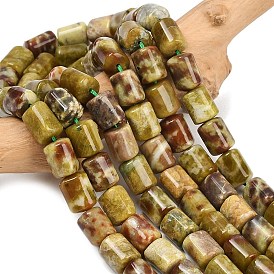 Натуральный дракон яшма кровь бисер пряди, колонка