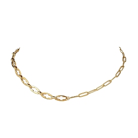 304 цепочка из полых звеньев из нержавеющей стали и 304 ожерелья из цепочек-скрепок из нержавеющей стали для женщин