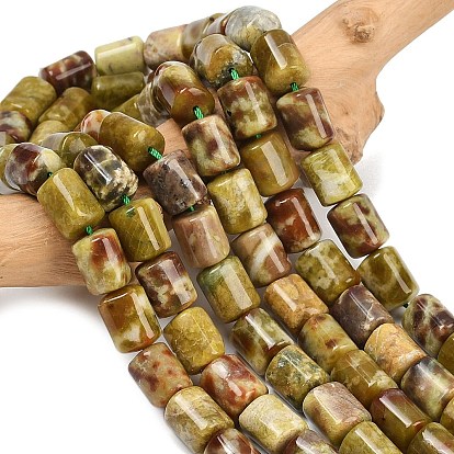 Натуральный дракон яшма кровь бисер пряди, колонка