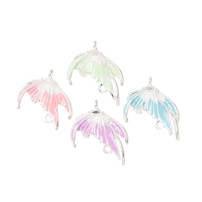 Подвески из сплава эмали, рыбий хвост, серебряные