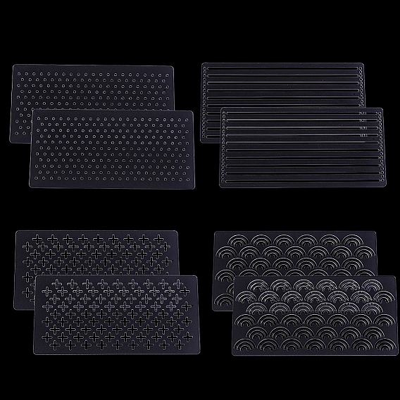 8 шт. прозрачных акриловых шаблонов, прямоугольные