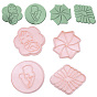Food Grade Plastic Molds, Fondant Molds Set, Bakeware Tools, For DIY Cake Decoration, Chocolate, Candy Mold, Windmill & Flower & Flat Round & Rhombus, Mother's Day