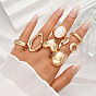 Conjunto de anillos abiertos para puños de resina de aleación, formas mixtas
