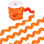 9 Yards Polyester Wavy Fringe Trim Ribbon, Wave Bending Lace Trim, for Clothes Sewing and Art Craft Decoration