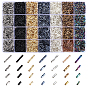 7490Pcs Glass Twisted Bugle Beads, Round Hole