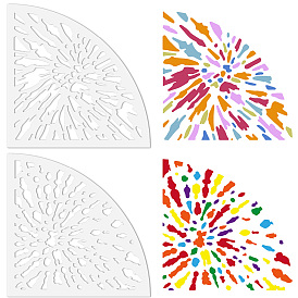 Акриловые трафареты для тай-дай многоразовые шаблоны для художественной росписи, веерообразный