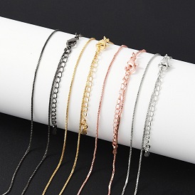 Ожерелья-цепочки из латуни для женщин, 304 из нержавеющей стали застежкой омар, стойки покрытие, без свинца и без кадмия, долговечный