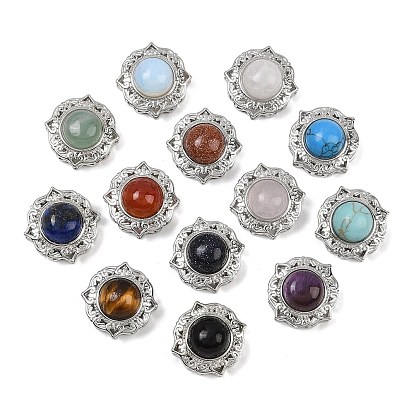 Многорядные звенья в форме цветка из драгоценных камней, Латунные коннекторы, платина, стойки покрытие