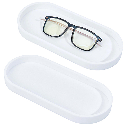 Plateau de rangement en silicone, ovale