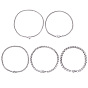 10Pcs 5 Styles 304 Stainless Steel Box Chain Bracelets, with Lobster Claw Clasps