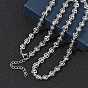 304 Stainless Steel Heart Link Chain Necklaces, Tarnish Free