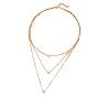 Collier vintage à pendentif en forme de cœur pentagramme multicouche à la mode - chaîne de clavicule