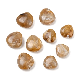 Акриловые шарики Gemstone имитация, овальные, два тона