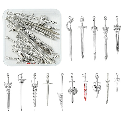 15 шт 15 стили подвески из сплава, меч прелести