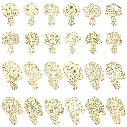 24шт. 12 стили, заготовки для букетов из необработанного дерева